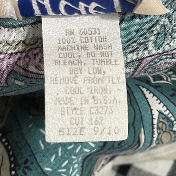 Vintage Circle T Marilyn Lenox Button Front Shirt Rodeo Western Size 9/10 - Picture 6 of 7